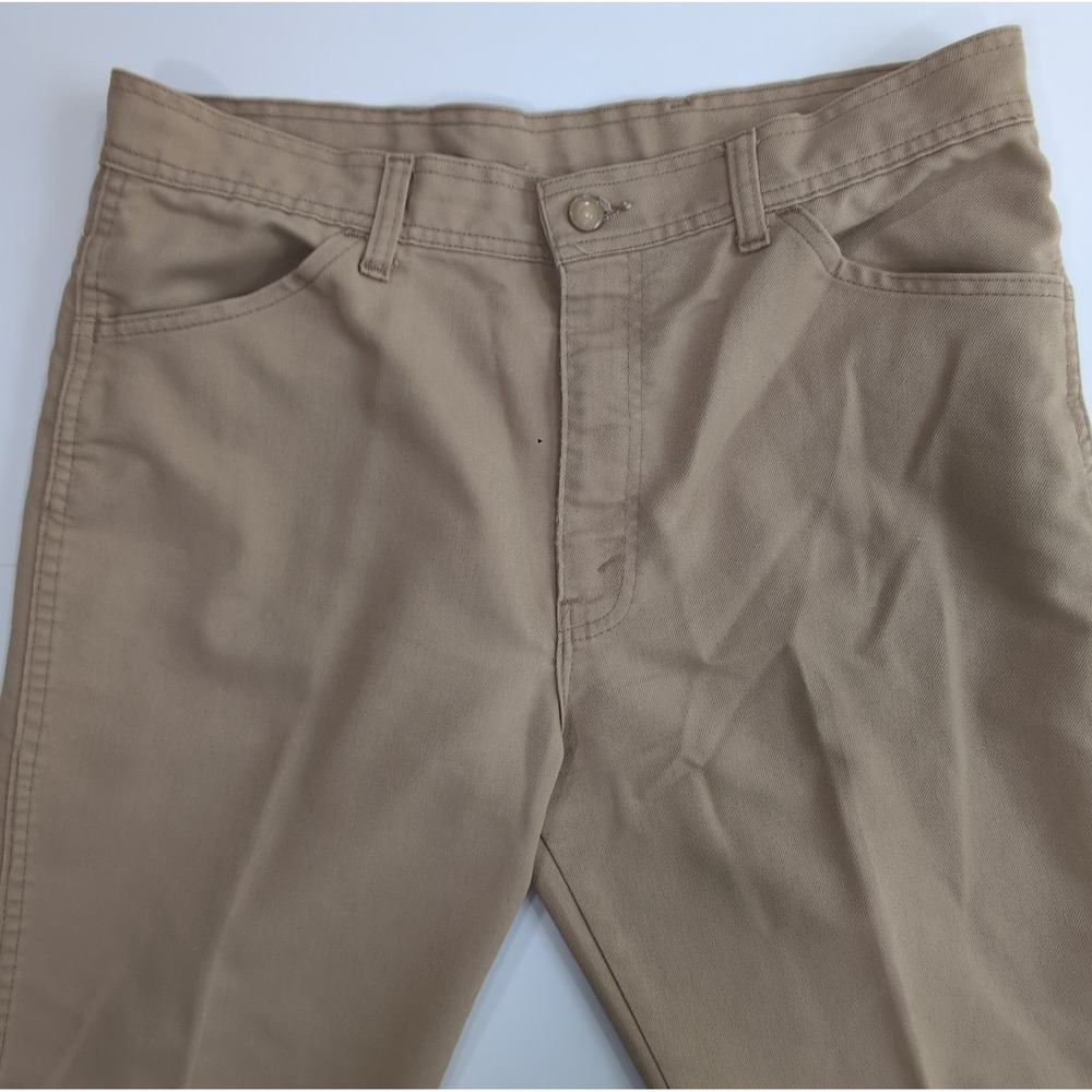 VTG 80s Cavender's Western Jeans Mens 34x31 Tan Cotton Cowboy Bootcut USA Made